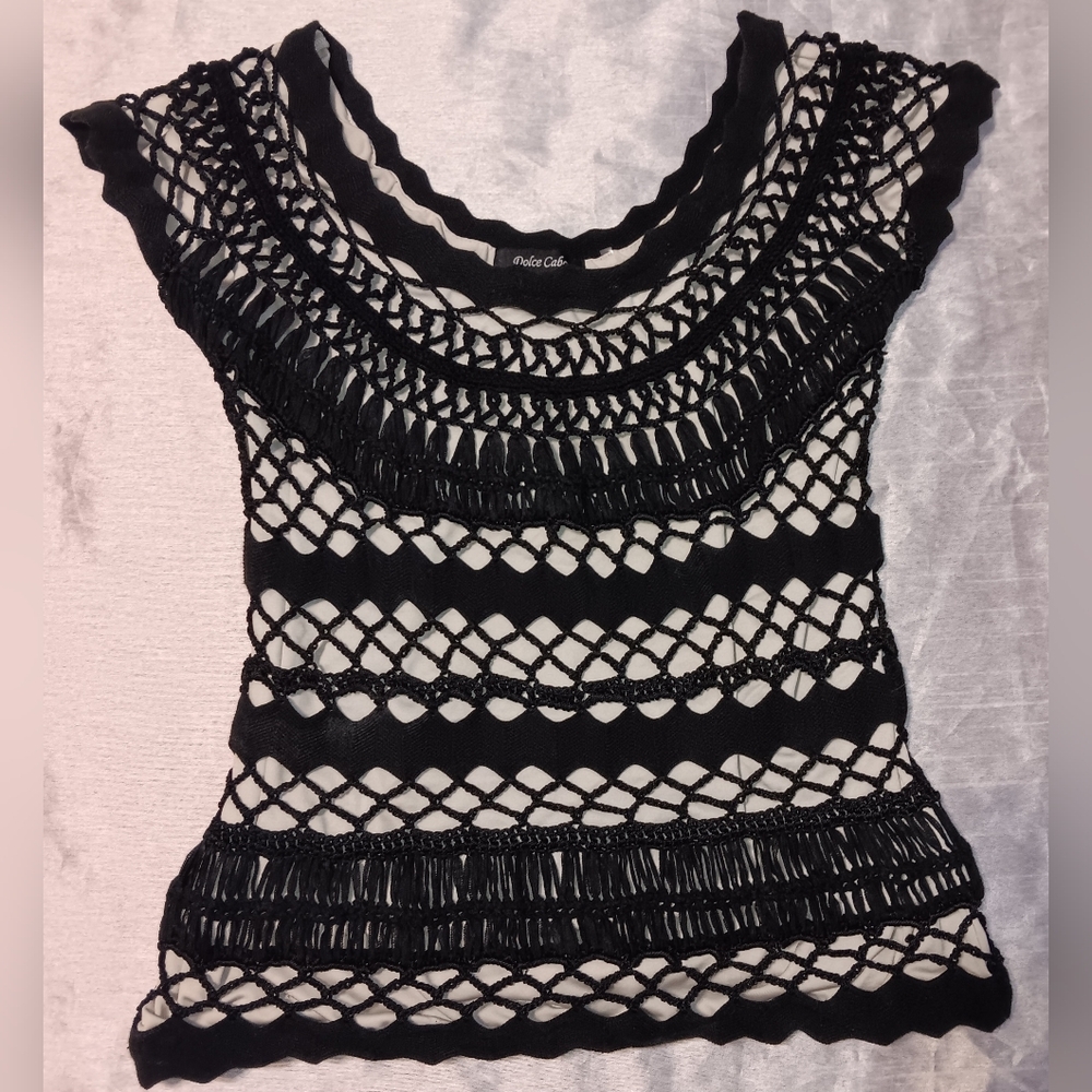 Dolce Cabo | Lined Crochet Top - fits like a small